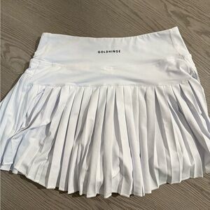 goldhinge white tennis skirt